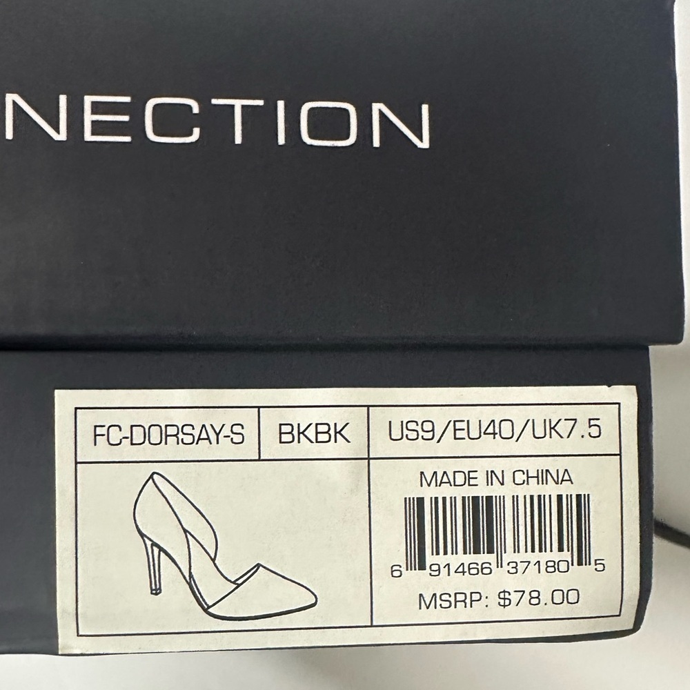 French Connection D’orsay Black Stiletto Heels Size 9 - Picture 7 of 7